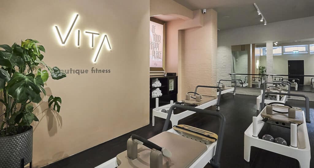 Vita Pilates, Flair Studio designed the boutique fitness showroom in chelsea