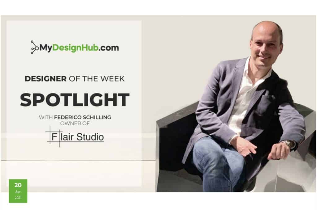 Designer of the week, interview with Federico Schilling, designmyhub, flair studio