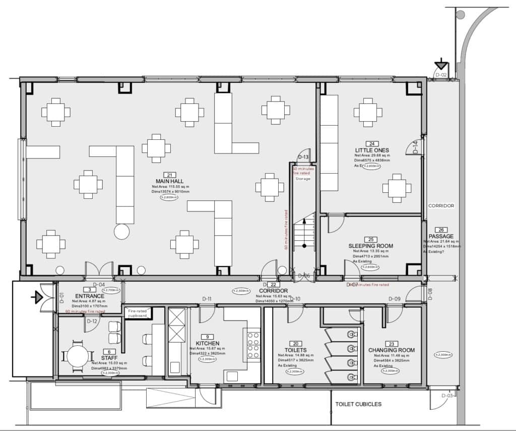 Ground floor plan, architectural drawing, flair studio design