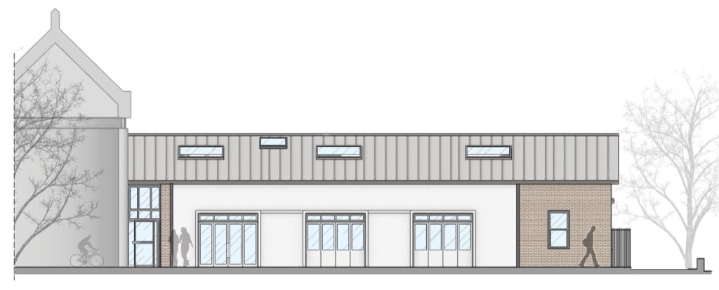 Raphael Nursery main elevation, architectural drawing, flair studio design